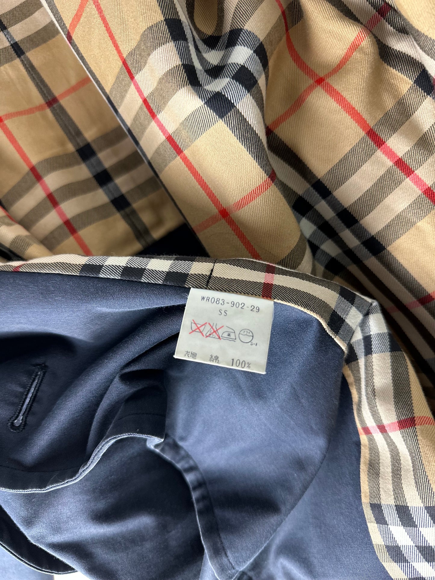 Vintage Burberry Trench Coat Navy Size 44 XS
