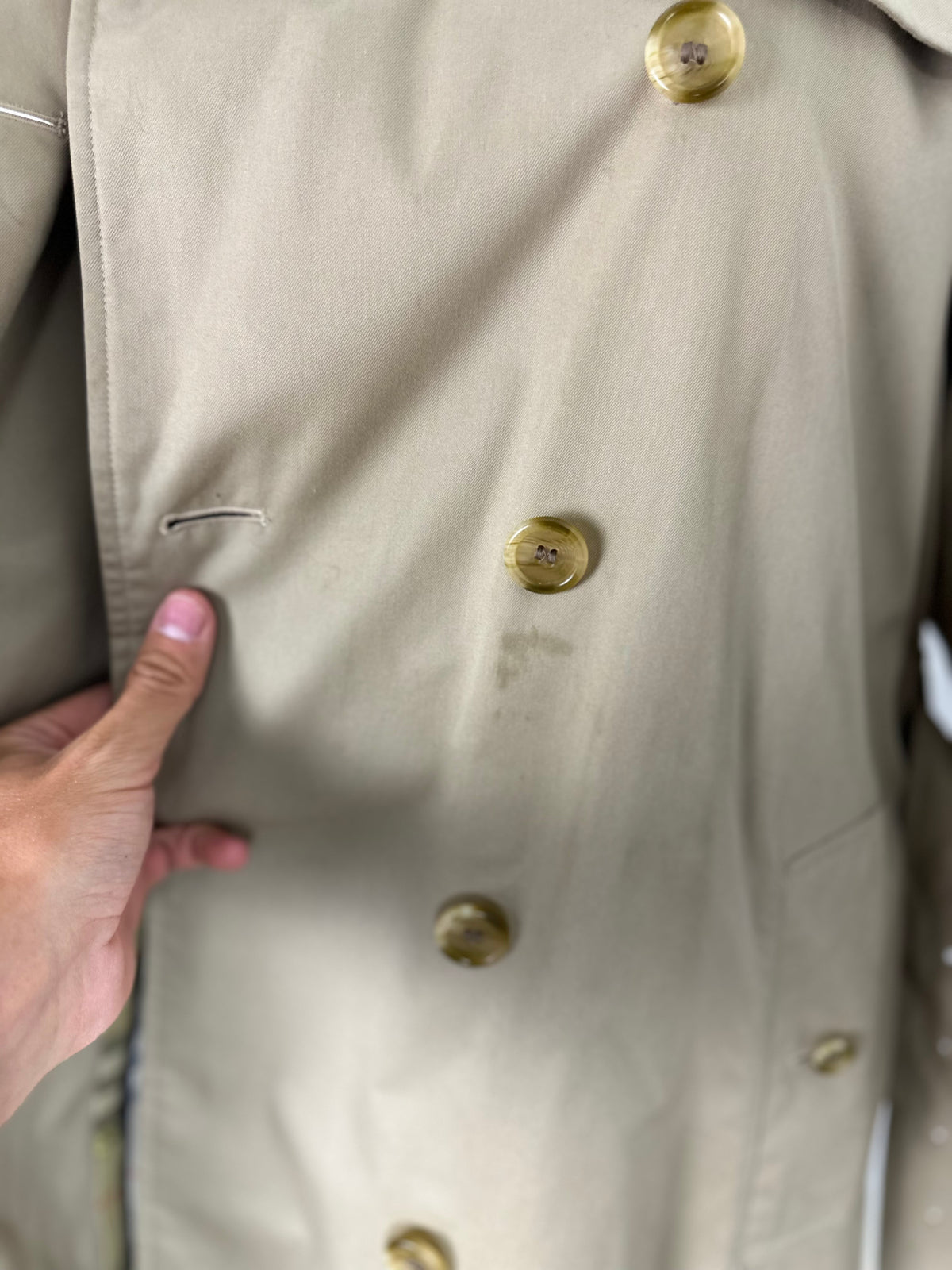 Vintage Burberry Trench Coat Beige Size 12 M