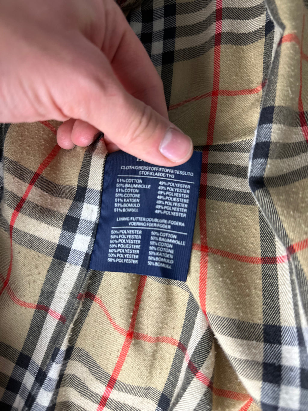 Burberrys Trenchcoat (48/M) including Inlet