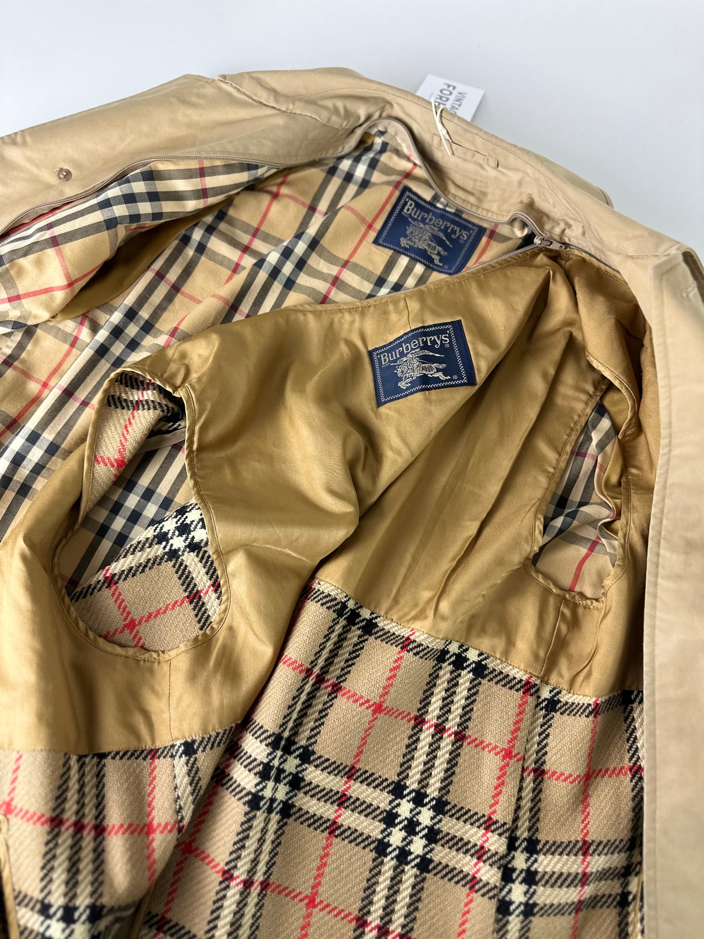 Vintage Burberry Car Coat Size 44 XS With Lining