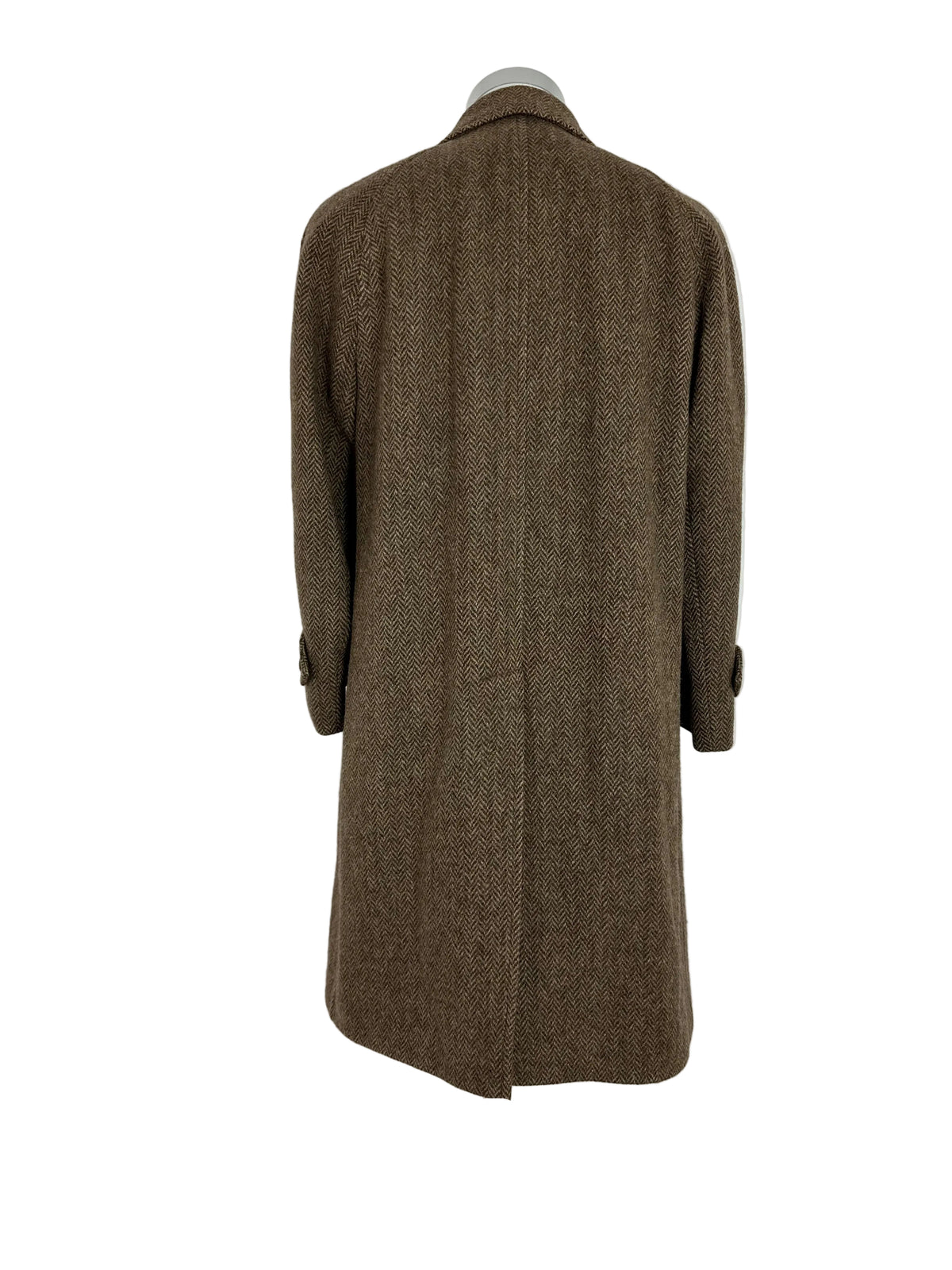 Vintage Burberry Tweed Coat Brown Size 46 S