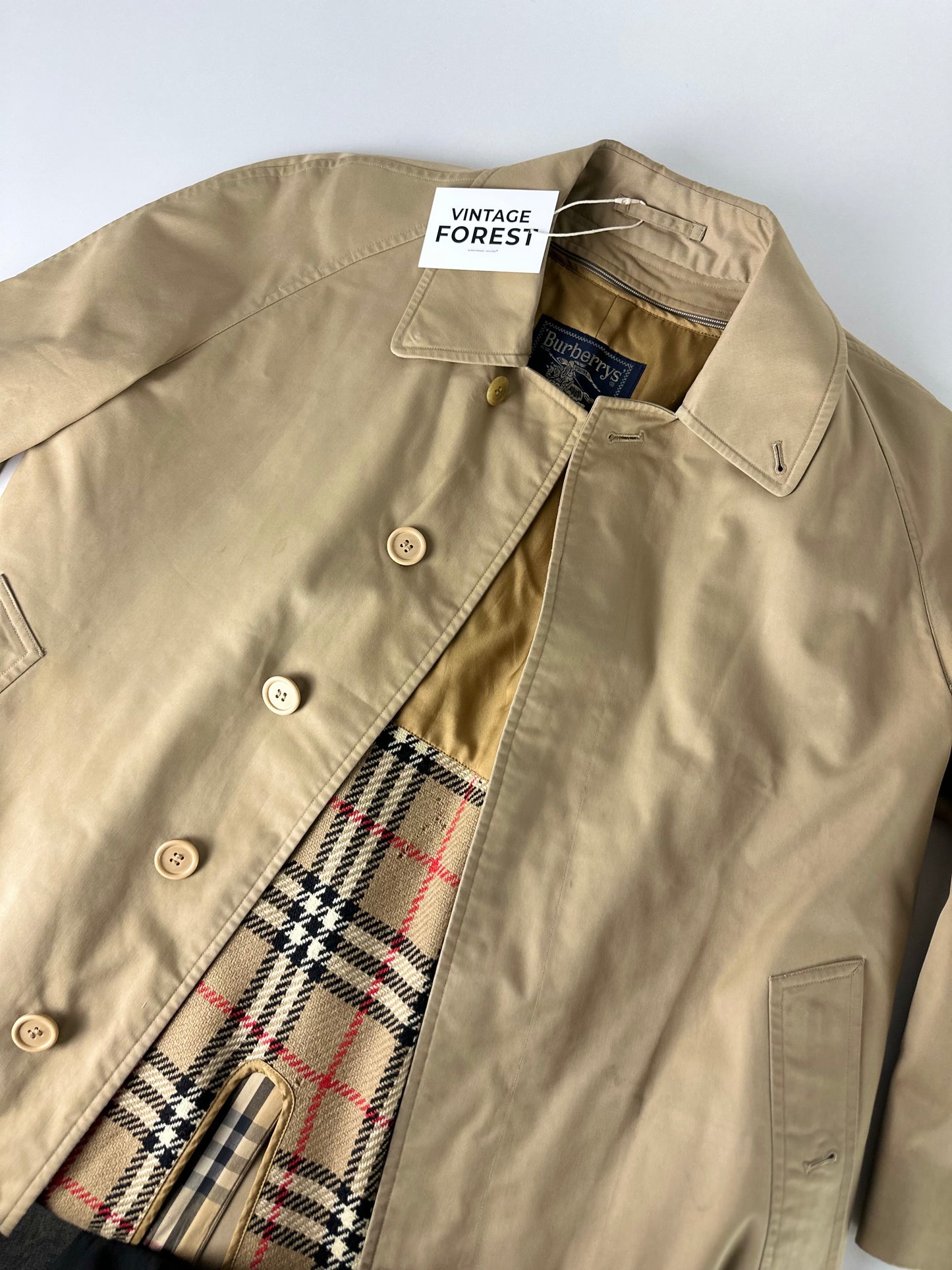 Vintage Burberry Car Coat Size 44 XS With Lining