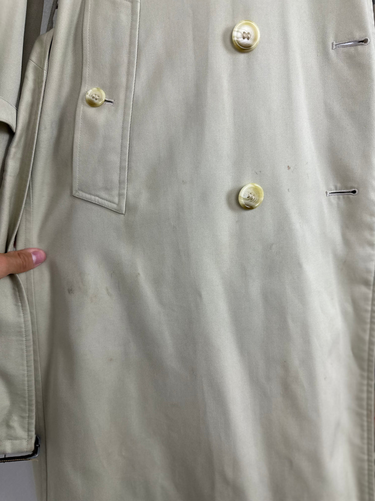 Vintage Burberry Trench Coat Creme Size 50 L