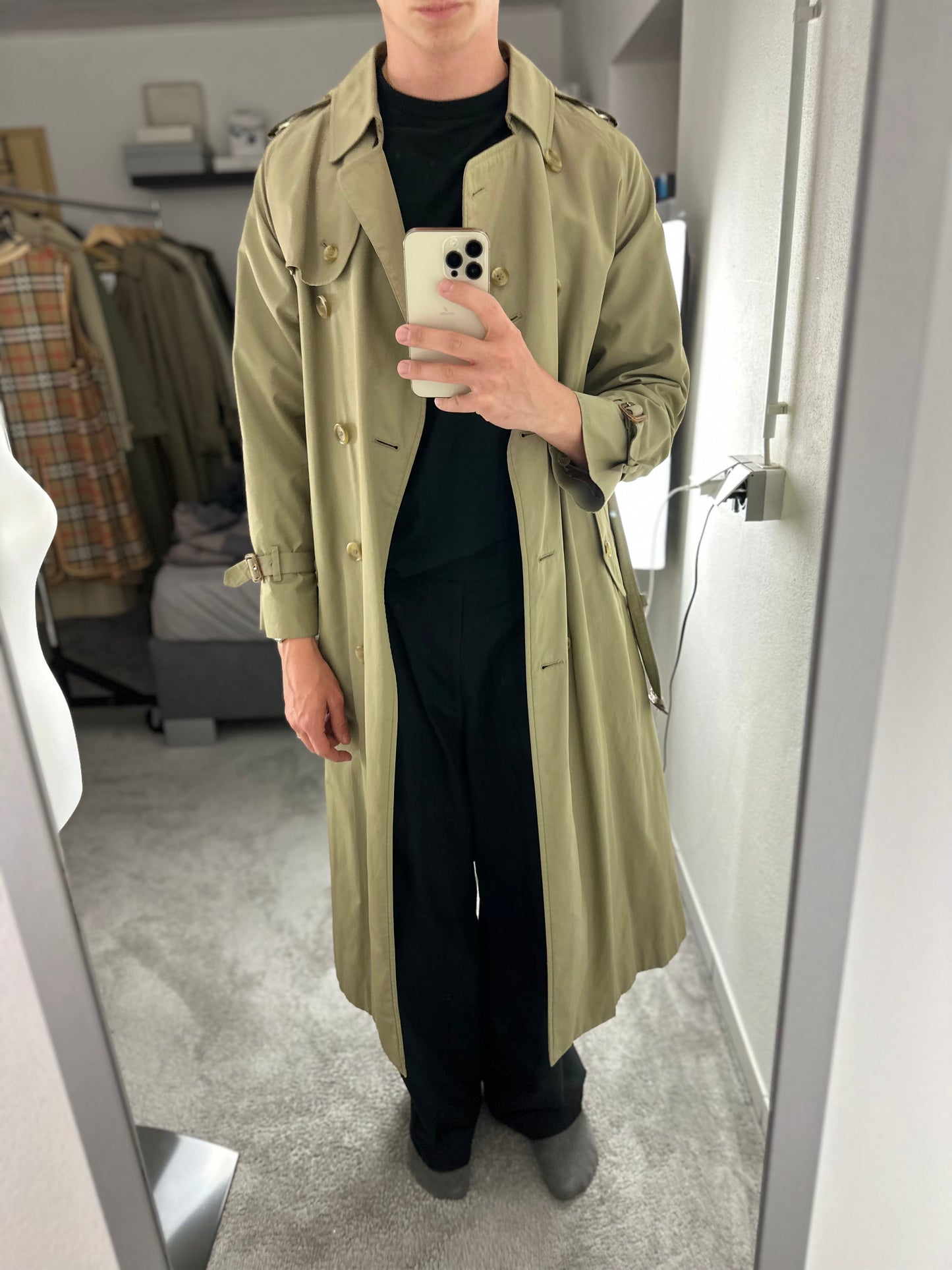 Vintage Burberry Trench Coat Size 14 L