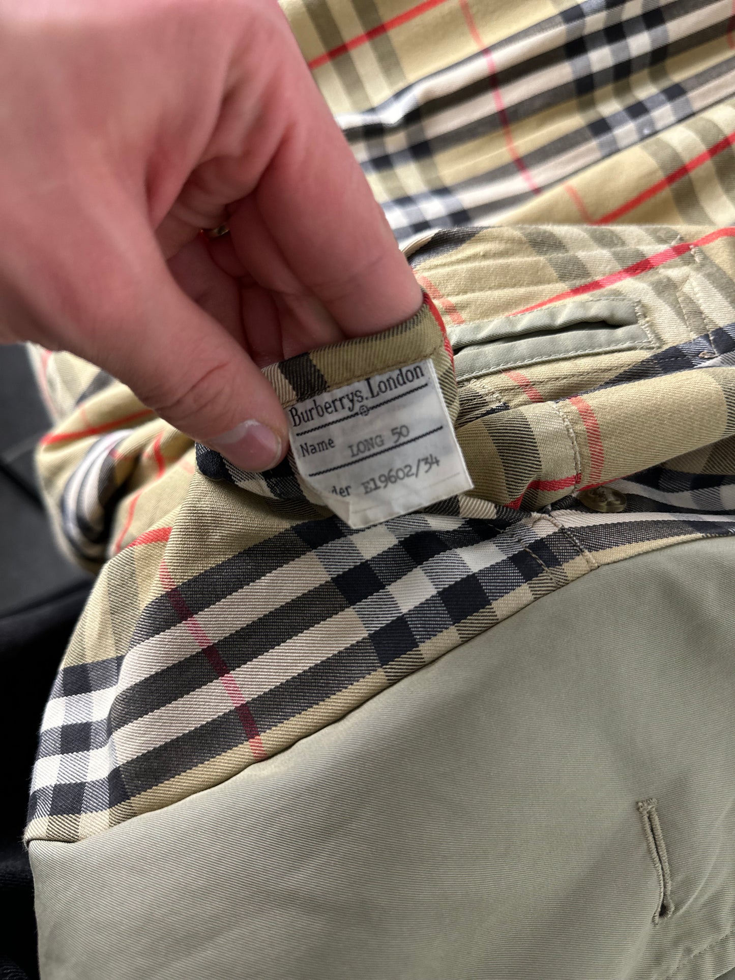 Vintage Burberry Trench Coat Oliv Size 52 L