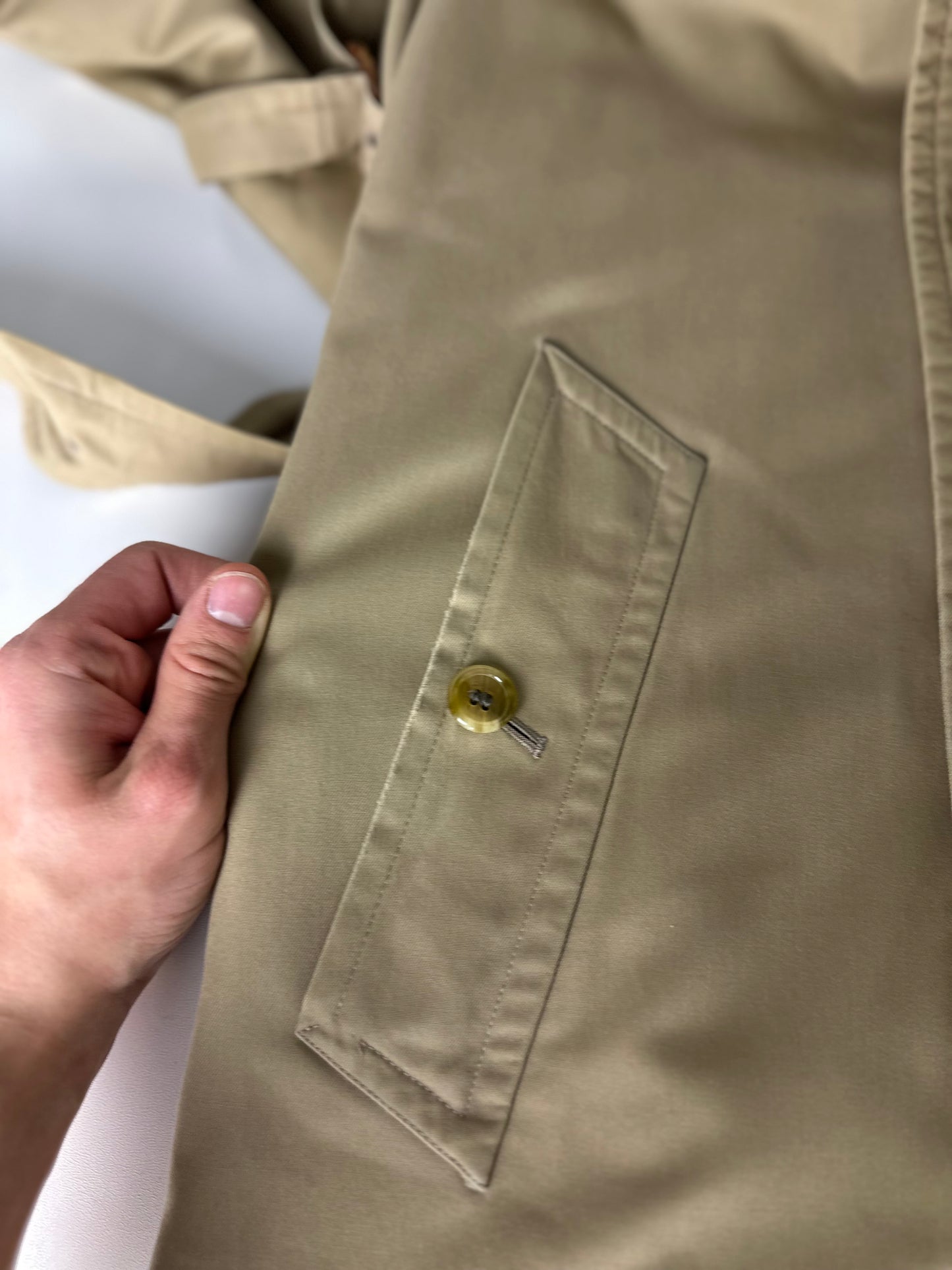 Vintage Burberry Trench Coat Beige Size 54 XL With Lining
