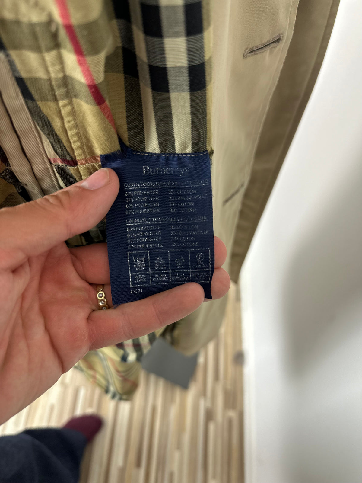 Vintage Burberry Car Coat Beige Size 52 L