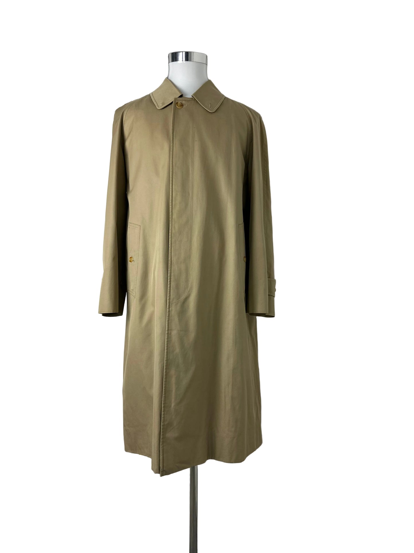 Vintage Burberry Car Coat Beige Size 52 L With Lining