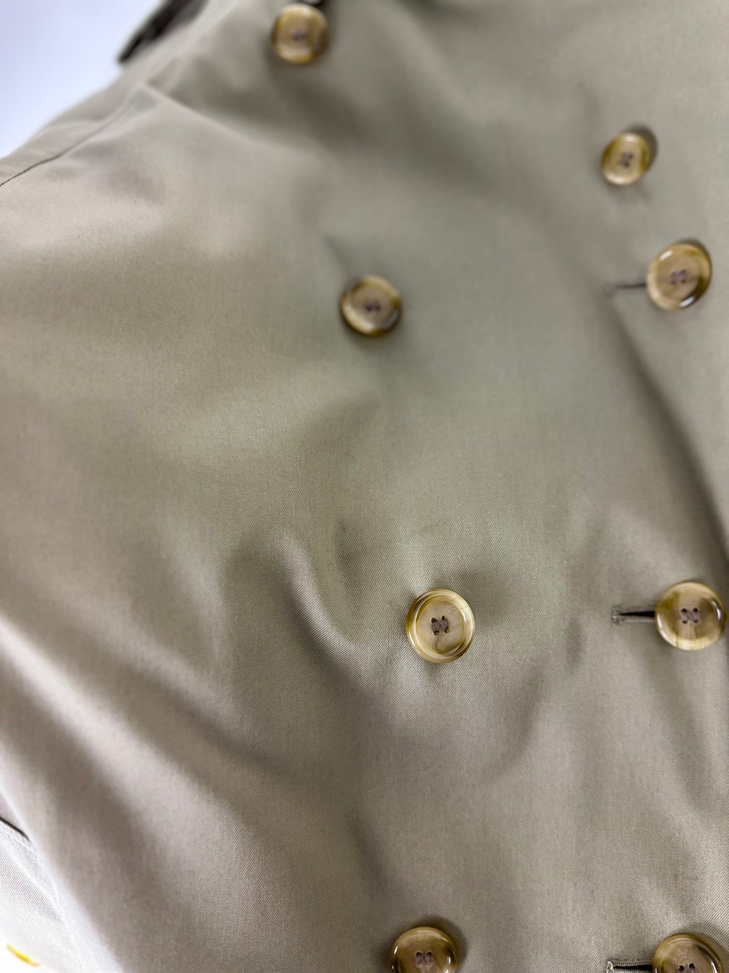 Vintage Burberry Trench Coat Beige Size 12 M With Lining