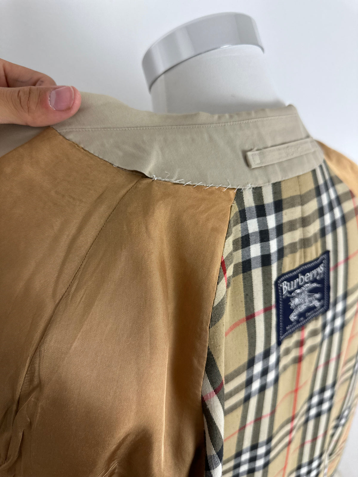 Vintage Burberry Car Coat Creme Size 16 XL