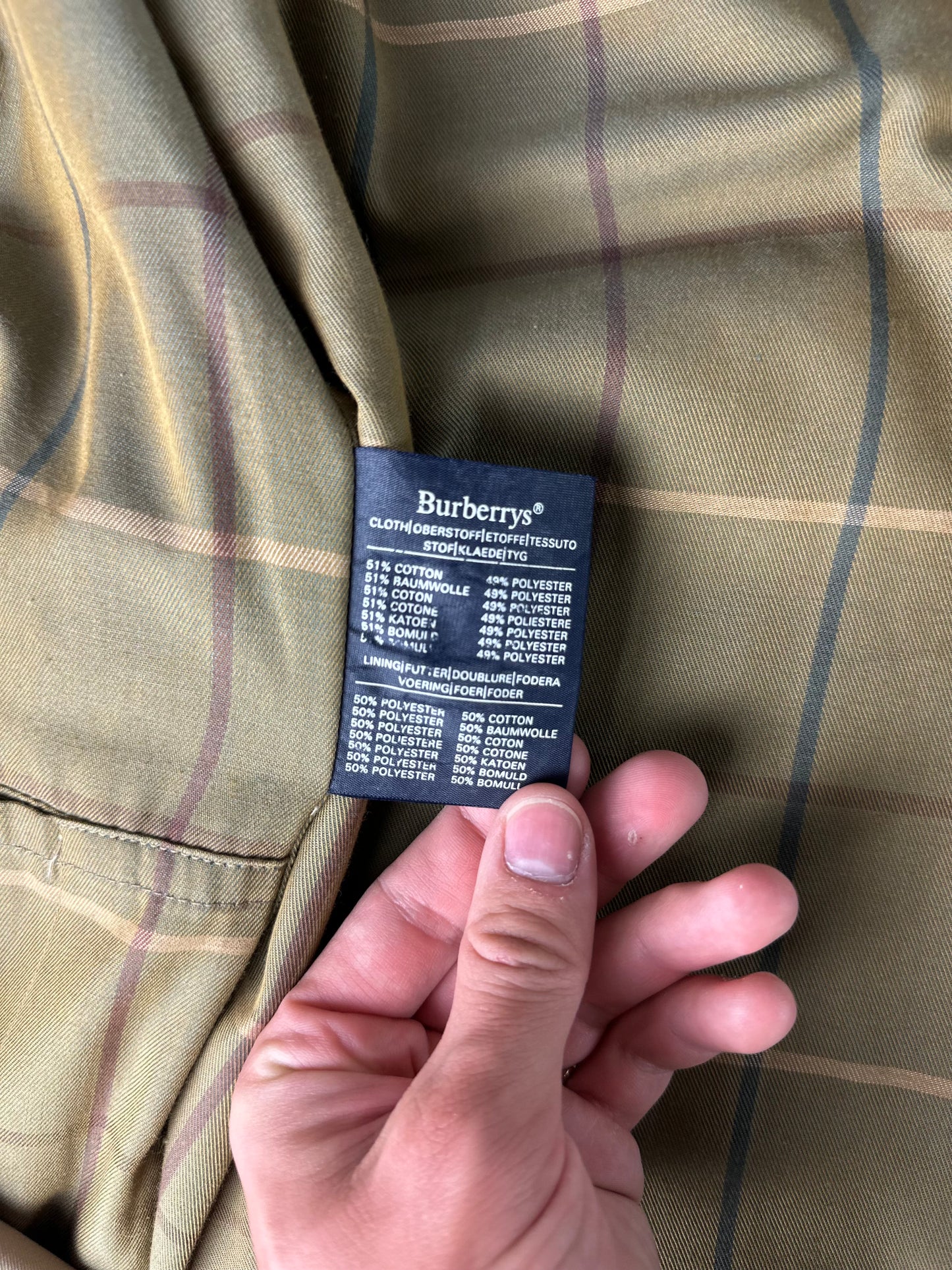 Vintage Burberry Trench Coat Size 54 XL