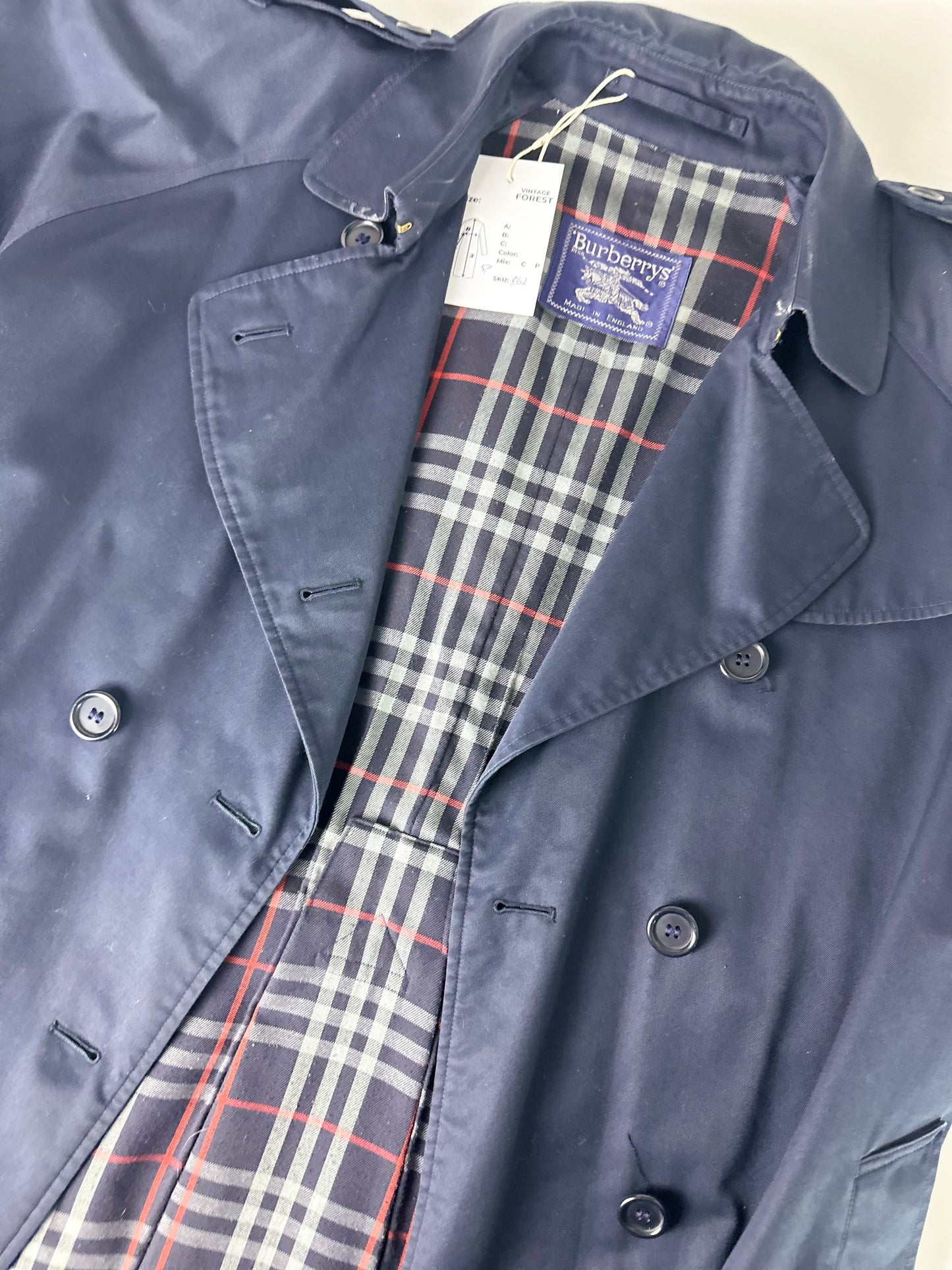 Vintage Burberry Trench Coat Size 16 XL