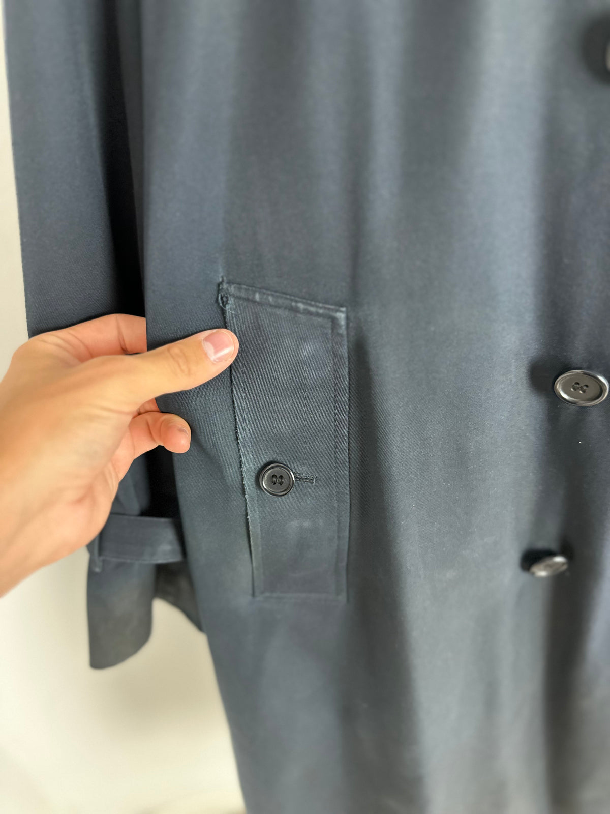 Vintage Burberry Trench Coat Navy Size 56 XL