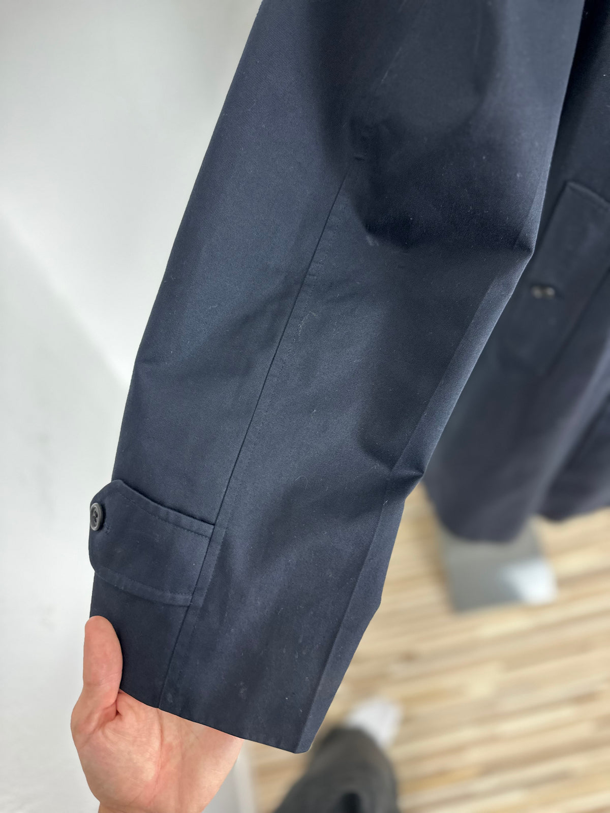 Vintage Burberry Car Coat Navy Size 52 L