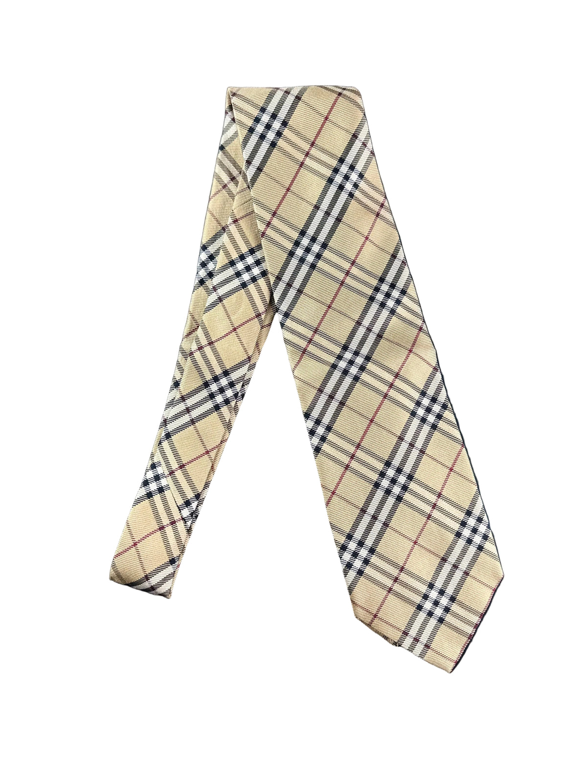 Vintage Burberry Nova Check Silk Tie