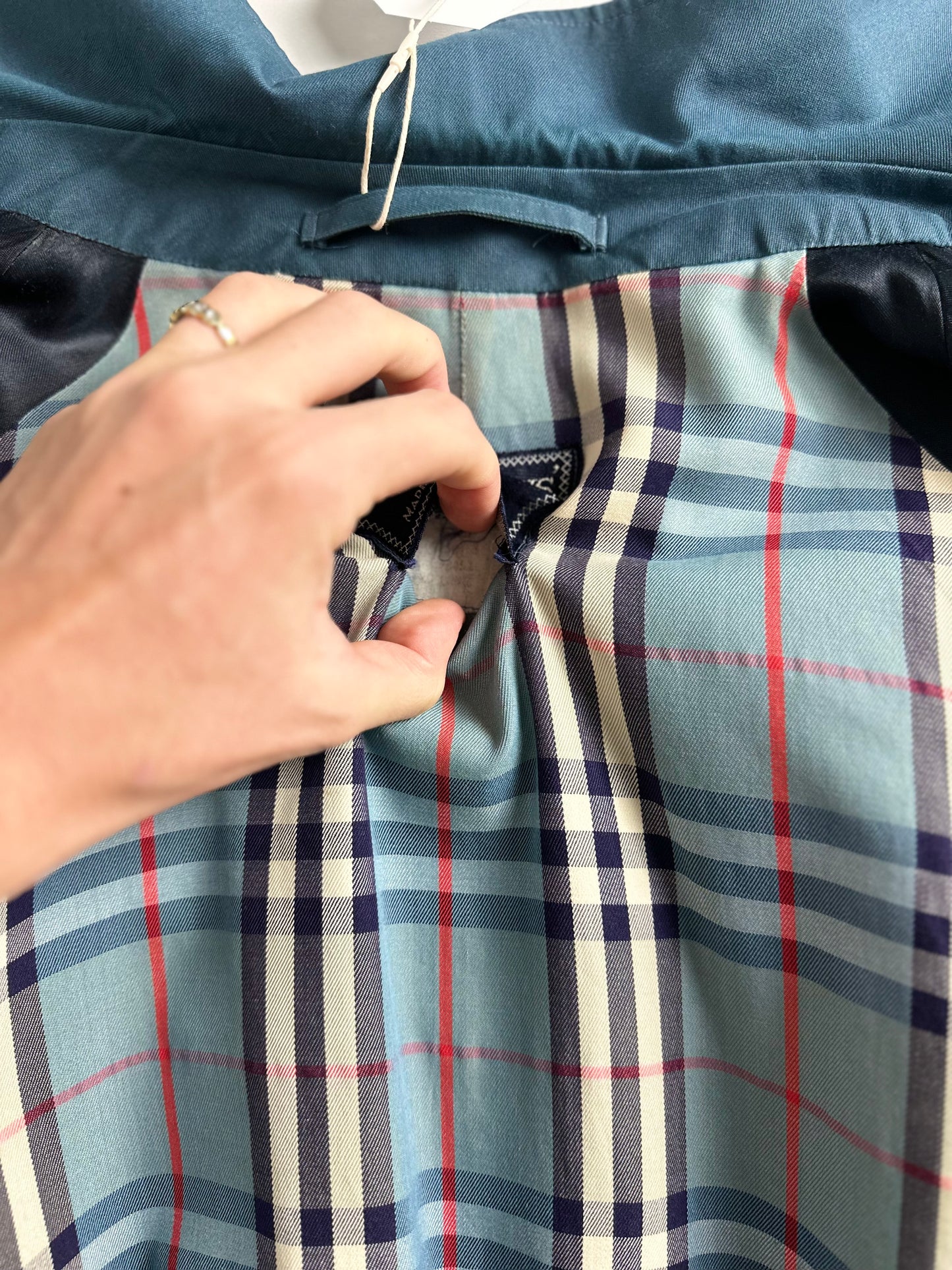 Vintage Burberry Car Coat Blue Size 14 L