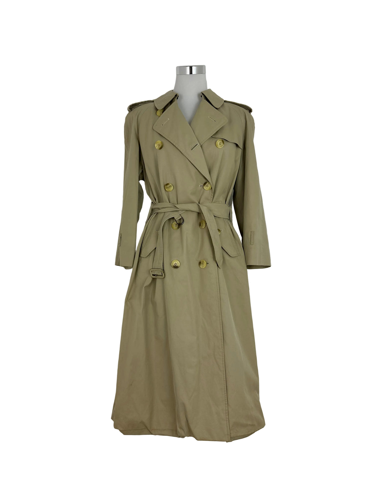 Vintage Burberry Trench Coat Creme Size 10 S