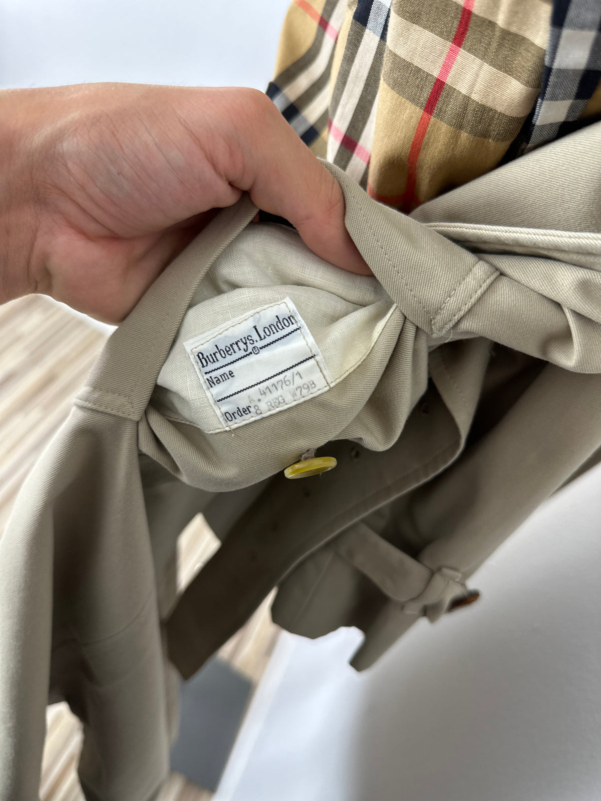 Vintage Burberry Trench Coat Beige Size 8 XS