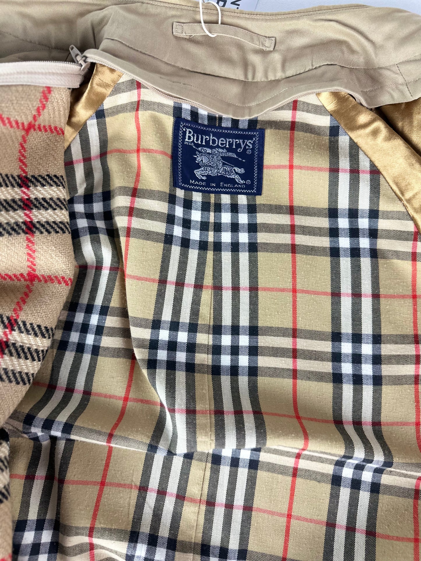 Vintage Burberry Trench Coat Beige Size 52 L With Lining