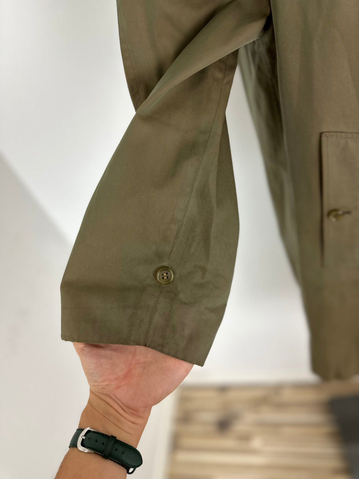 Vintage Burberry Car Coat Khaki 48 M
