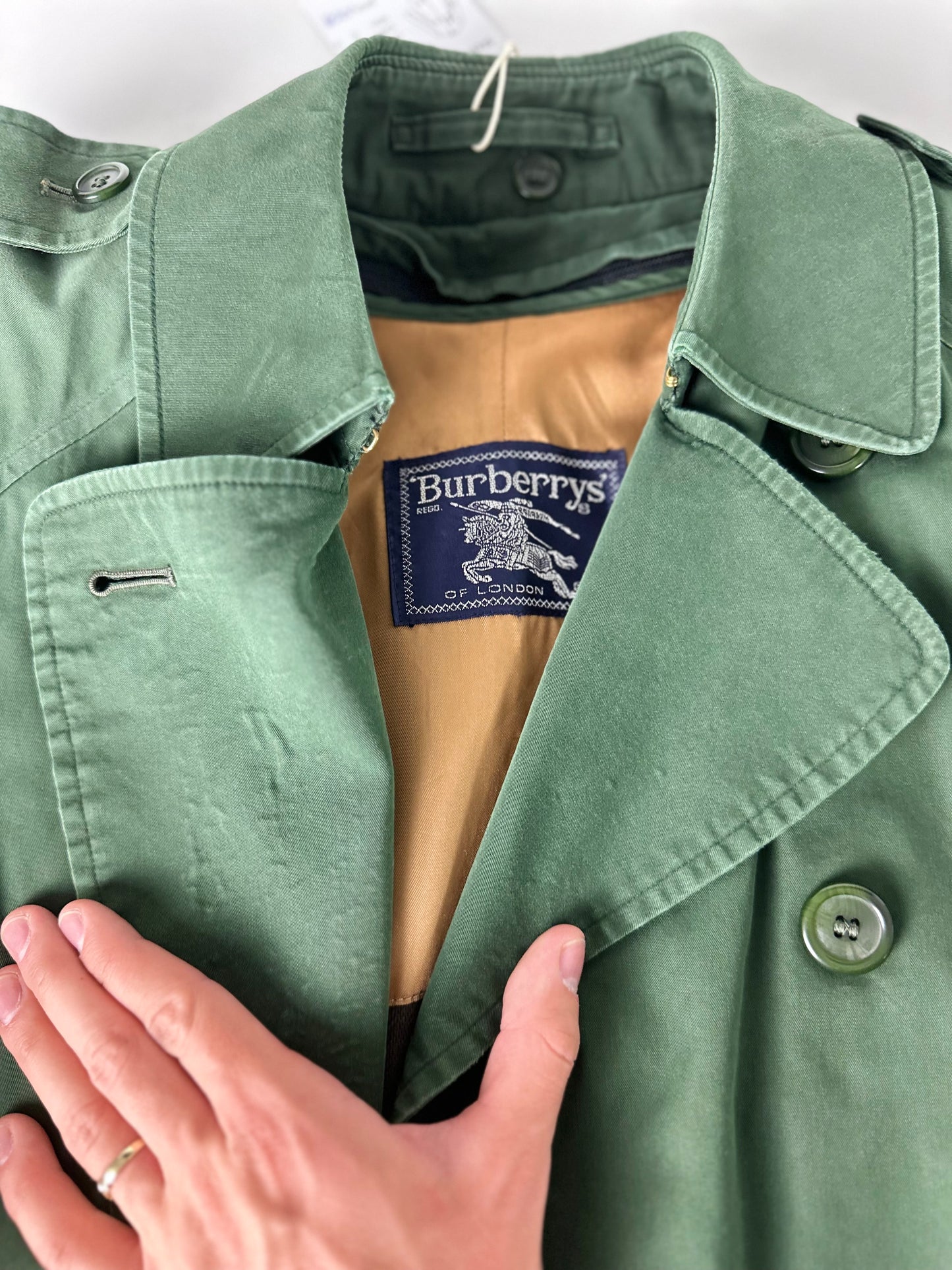 Vintage Burberry Trench Coat Size 12 M With Lining