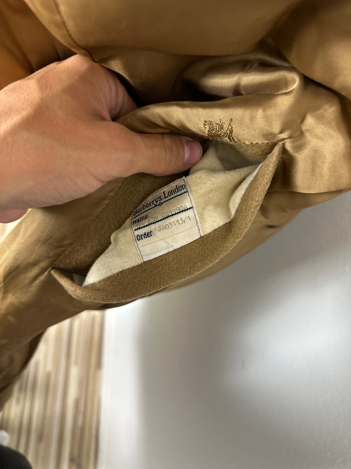 Vintage Burberry Wool Coat Brown Size 60 XXXL