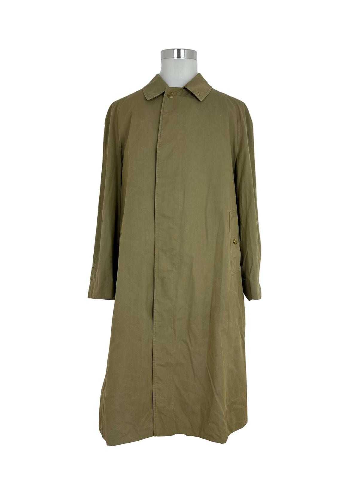Vintage Burberry Car Coat Oliv Size 54 XL With Lining