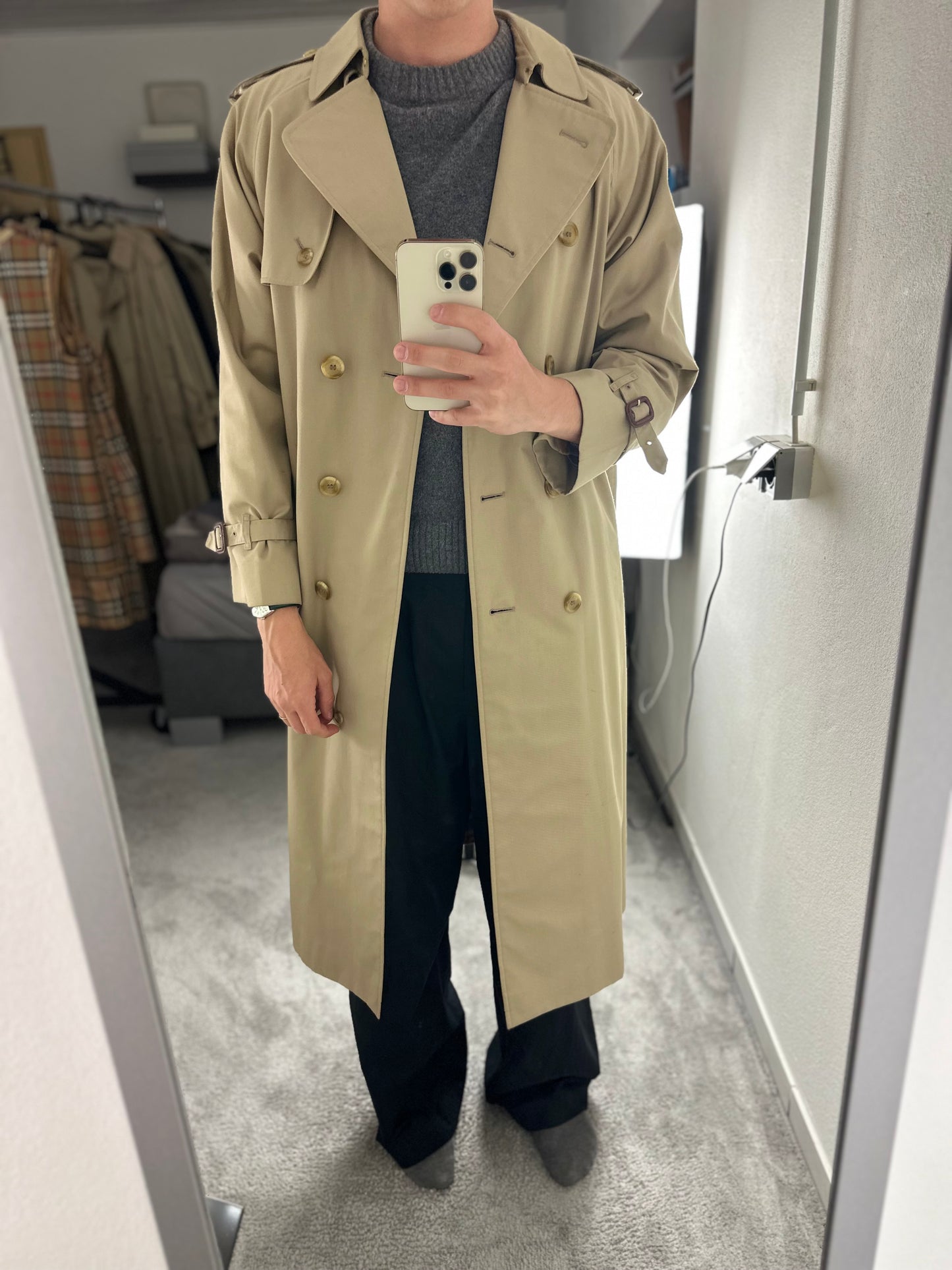 Vintage Burberry Trench Coat Size 14 L