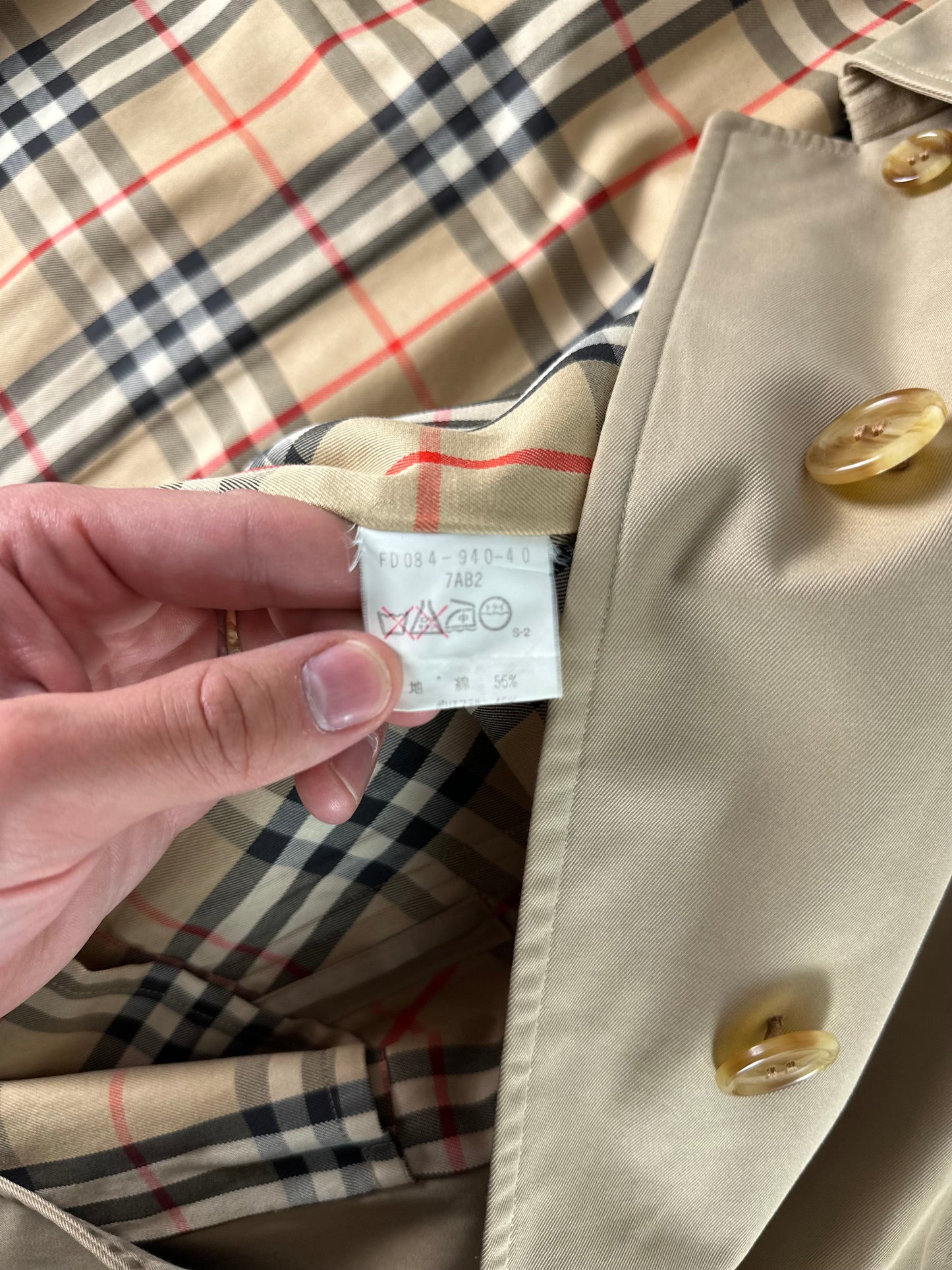Vintage Burberry Trench Coat Size 8 XS