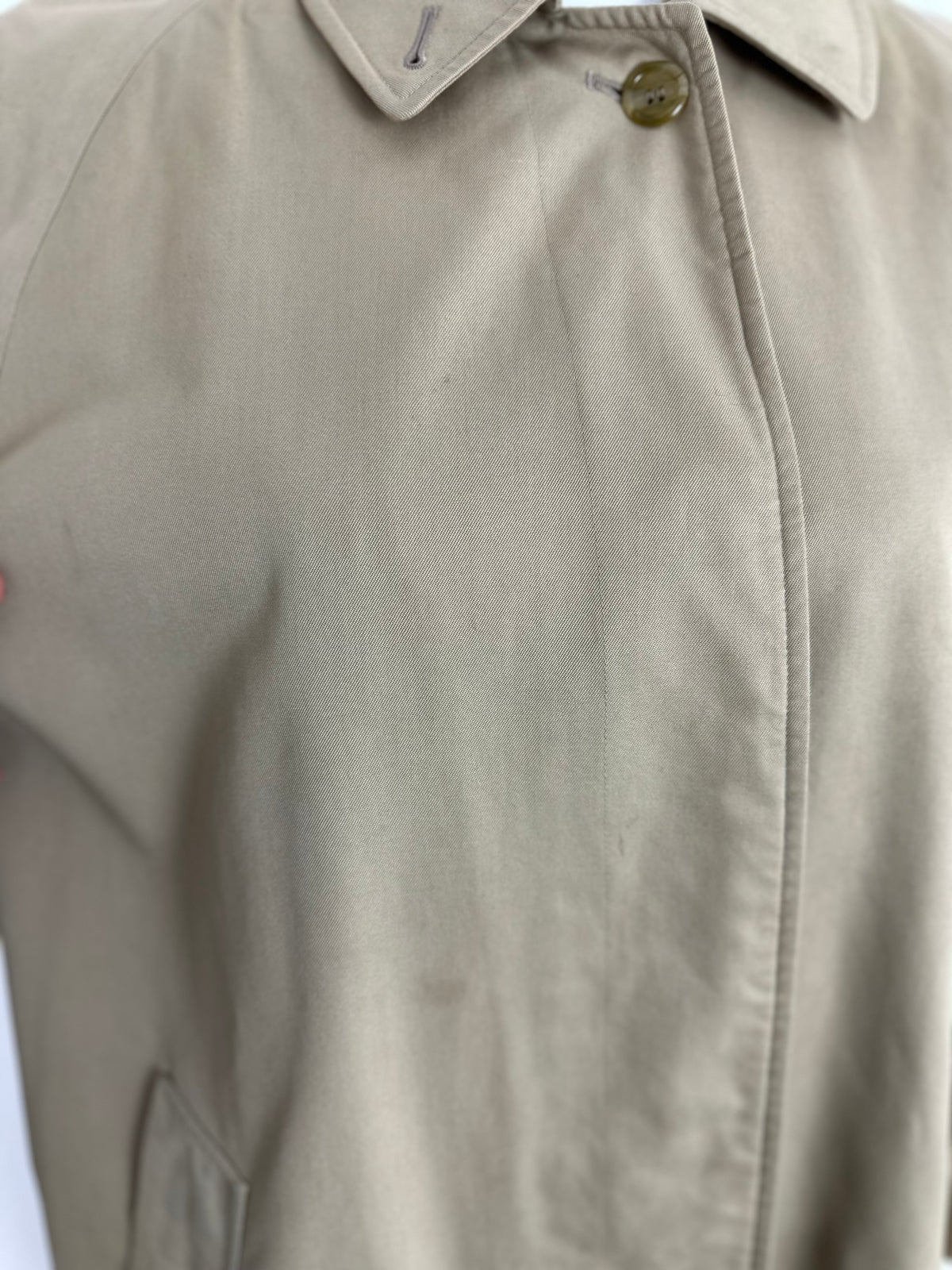 Vintage Burberry Car Coat Beige Size 12 M