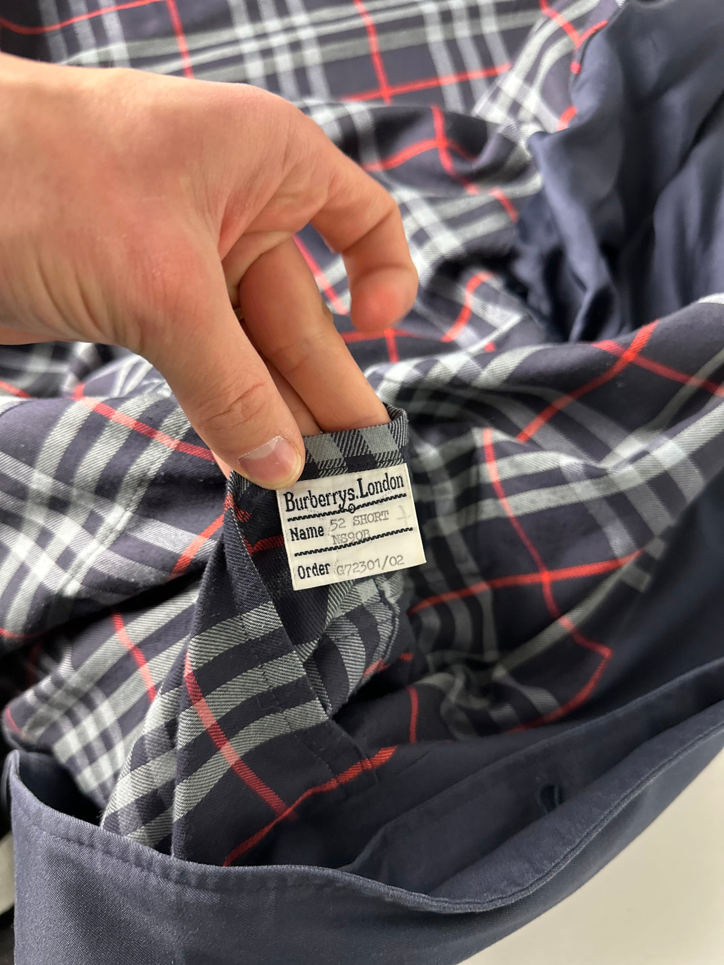 Vintage Burberry Car Coat Navy Size 52 L