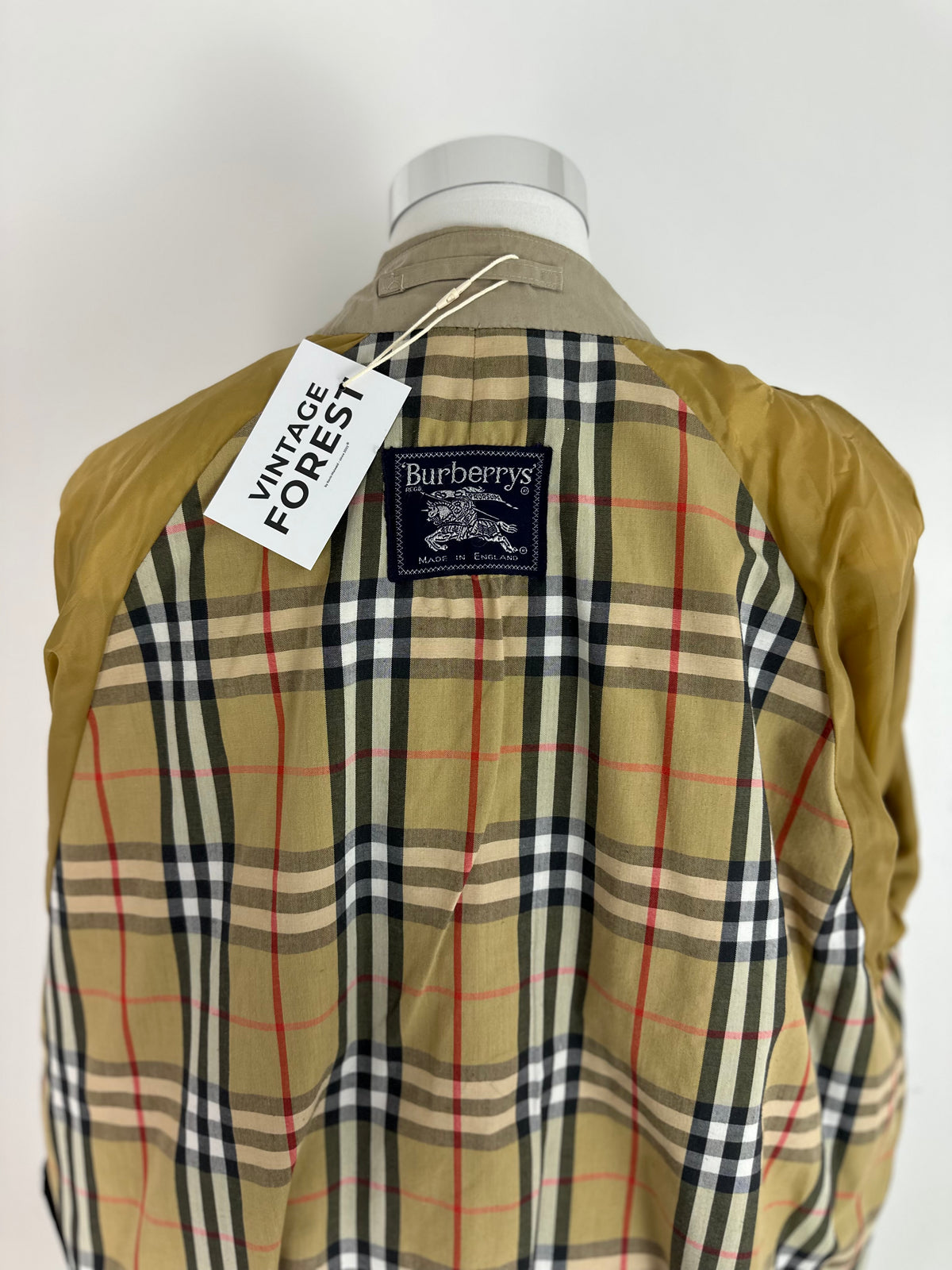 Vintage Burberry Trench Coat Beige Size 16 XL