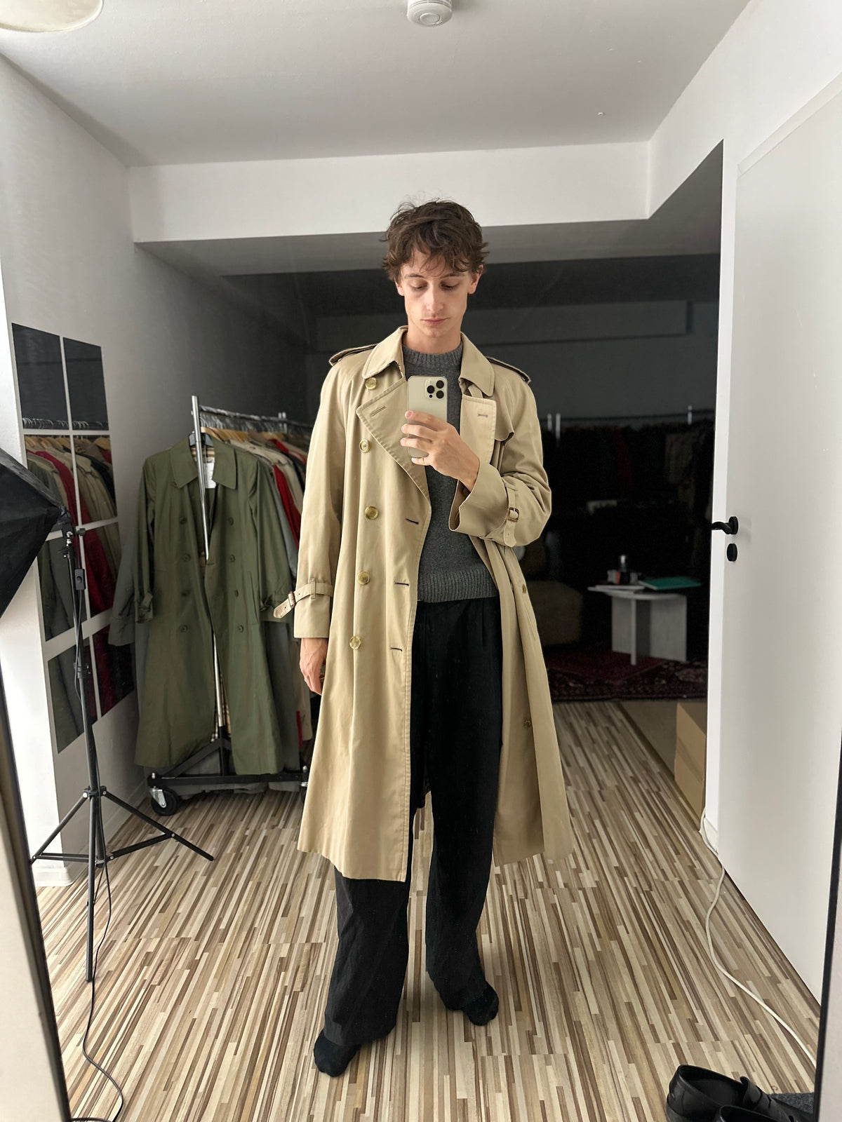 Vintage Burberry Trench Coat Beige Size 50 L