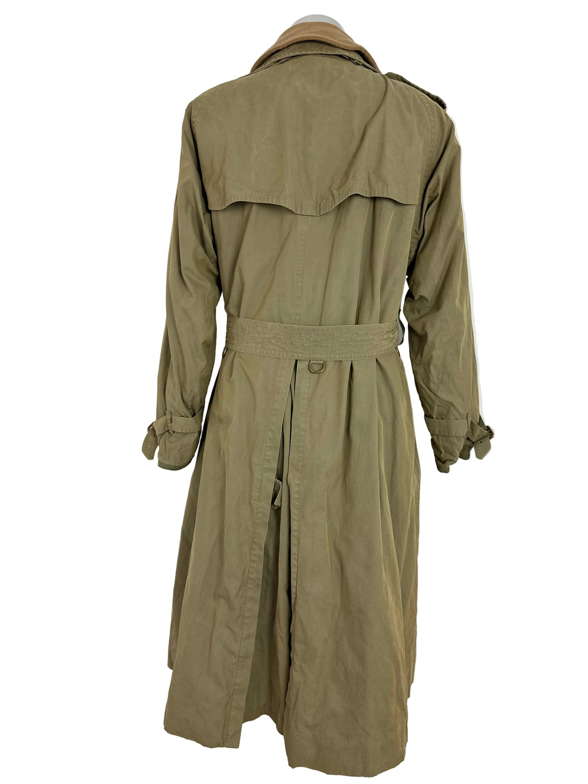 Vintage Burberry Trench Coat Oliv Size 52 L With Lining
