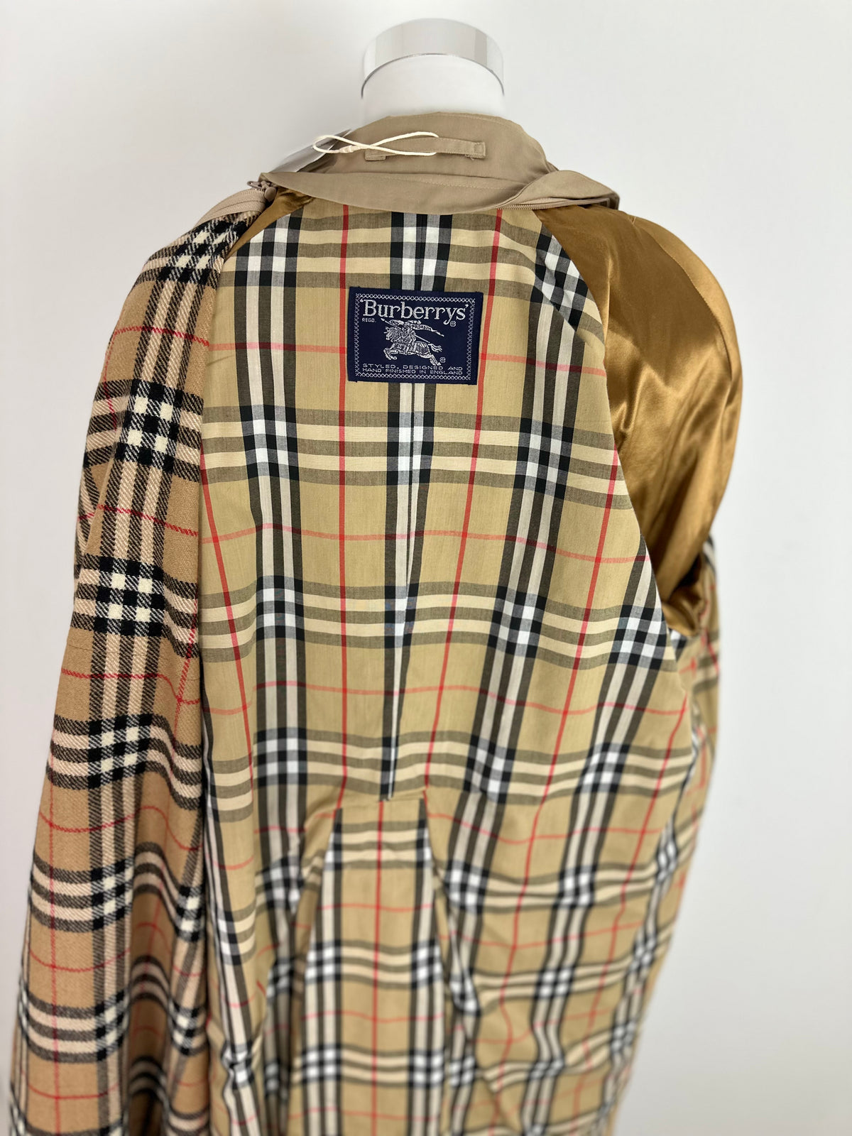 Vintage Burberry Trench Coat Beige Size 16 XL With Lining
