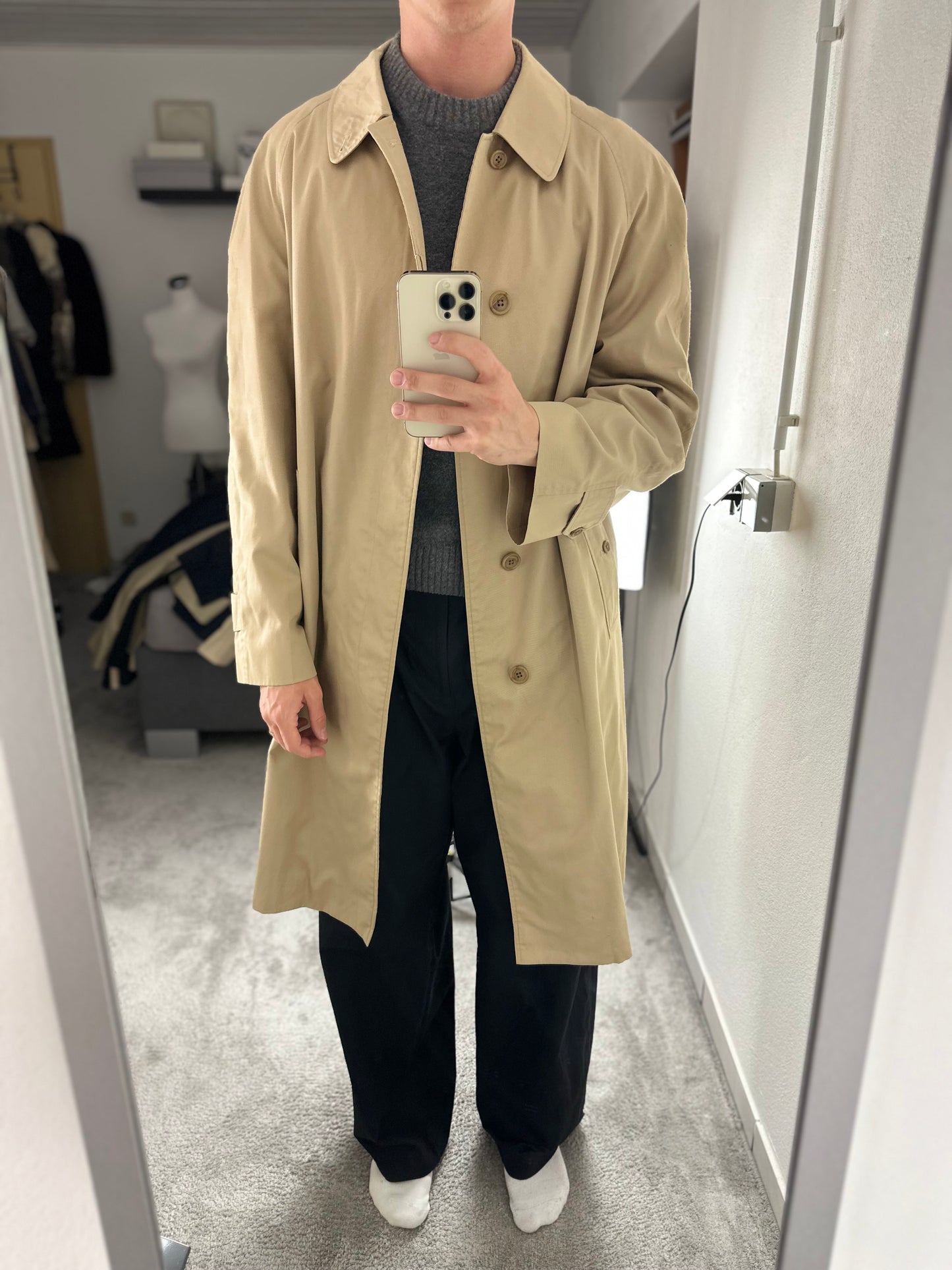 Vintage Burberry Car Coat Size 56 XL