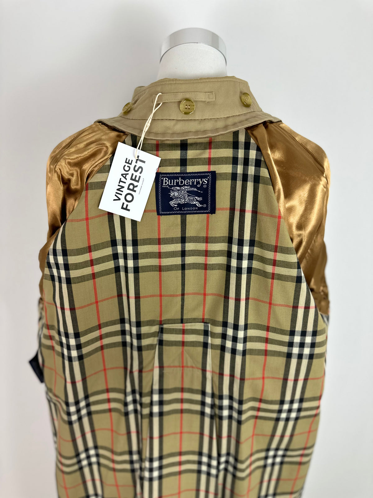 Vintage Burberry Trench Coat Beige Size 16 XL