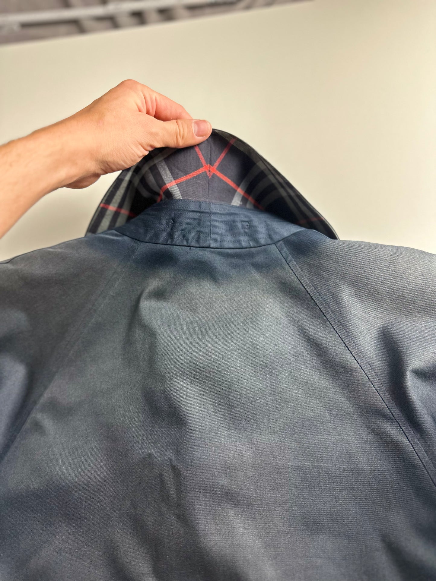 Vintage Burberry Car Coat Navy Size 10 S