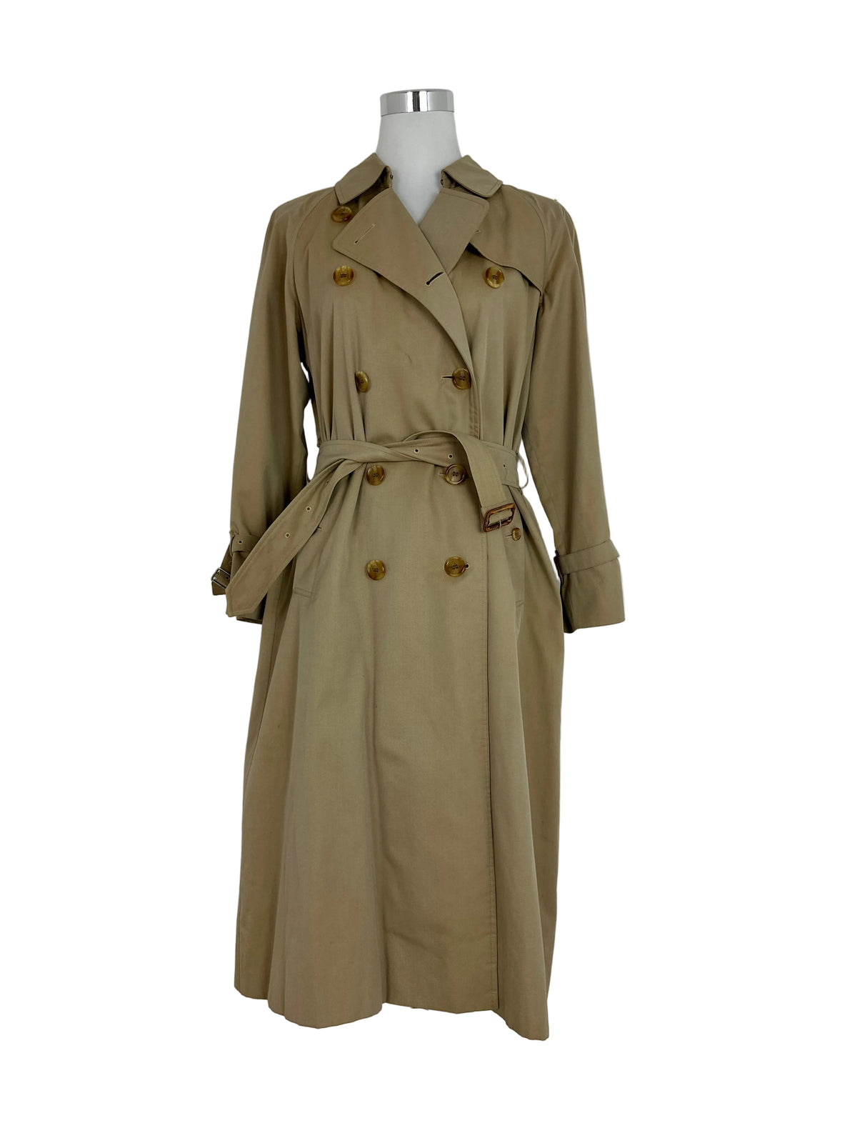 Vintage Burberry Trench Coat Beige Size 12 M