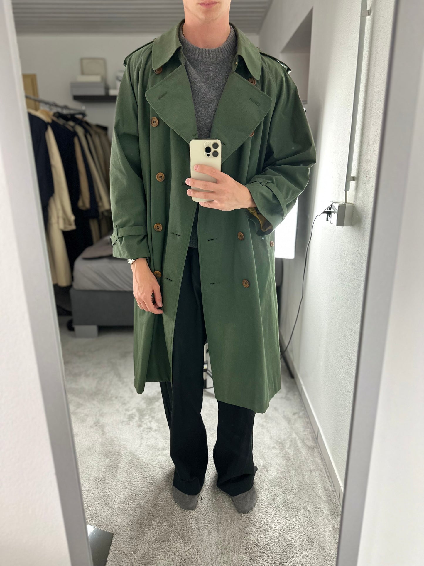 Vintage Burberry Trench Coat Size 58 XXL