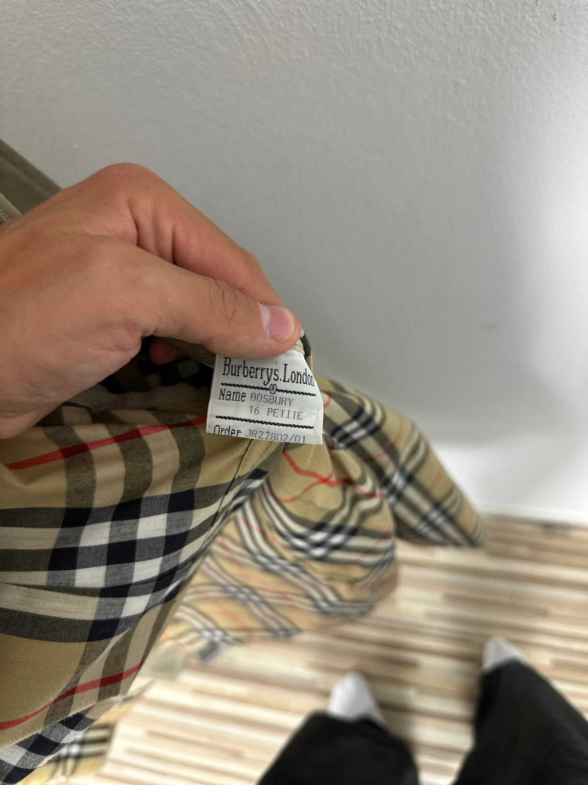 Vintage Burberry Car Coat Beige Size 16 XL With Lining