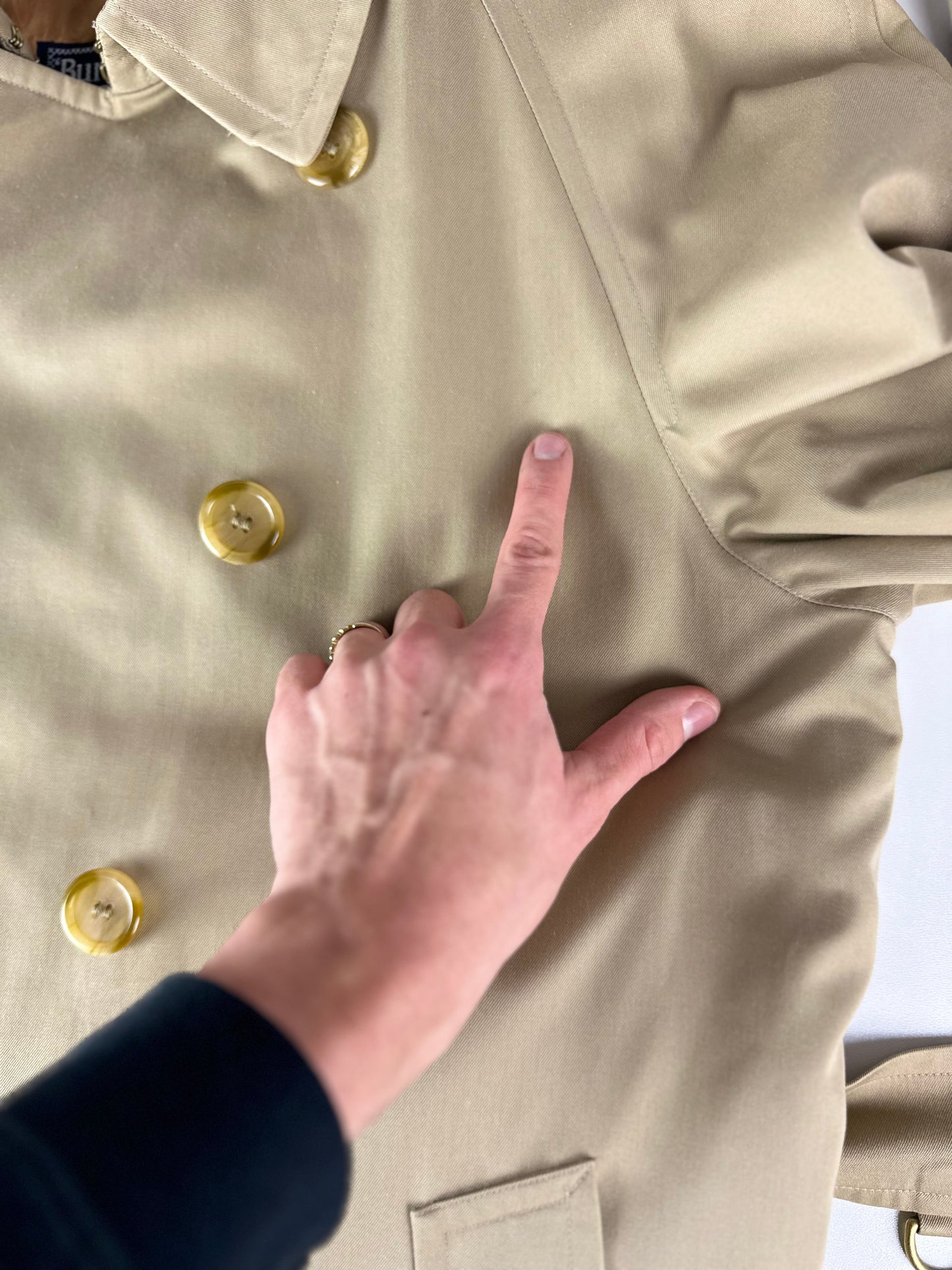 Vintage Burberry Trench Coat Beige Size 52 L With Lining