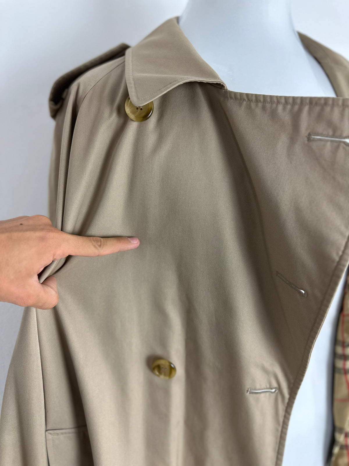 Vintage Burberry Trench Coat Beige Size 56 XL