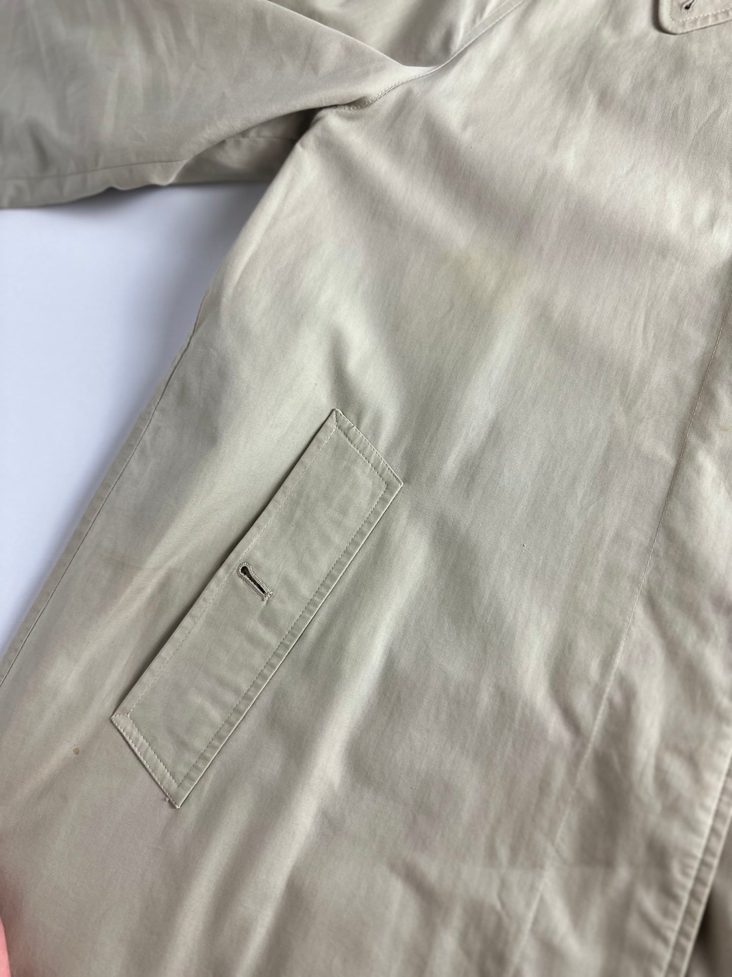 Vintage Burberry Car Coat Creme Size 10 S