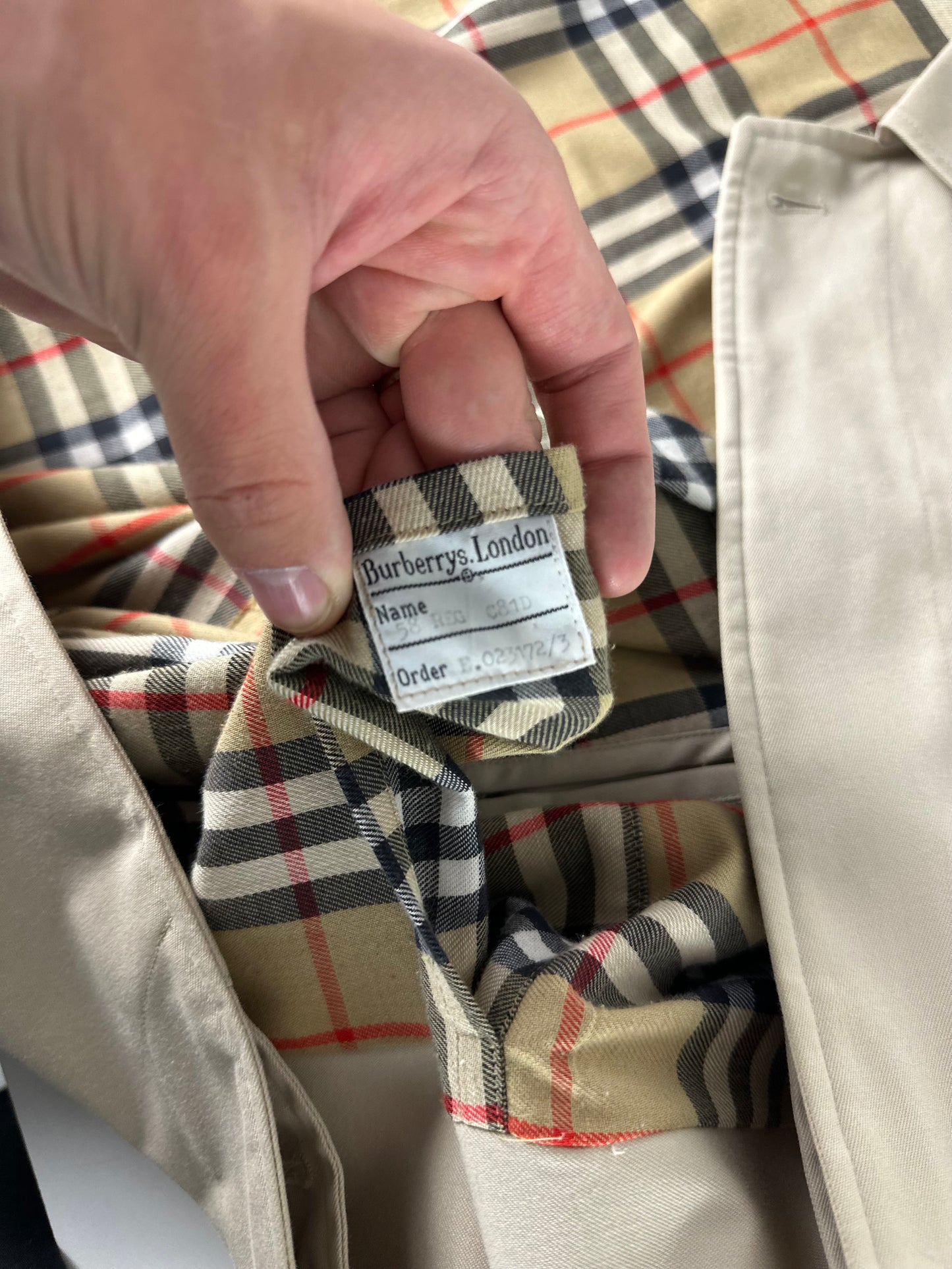 Vintage Burberry Car Coat Size 58 XXL
