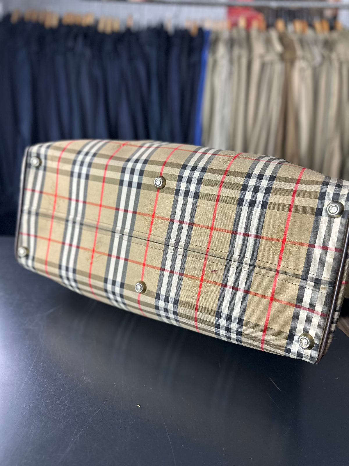 Vintage Burberry Nova Check Boston Bag