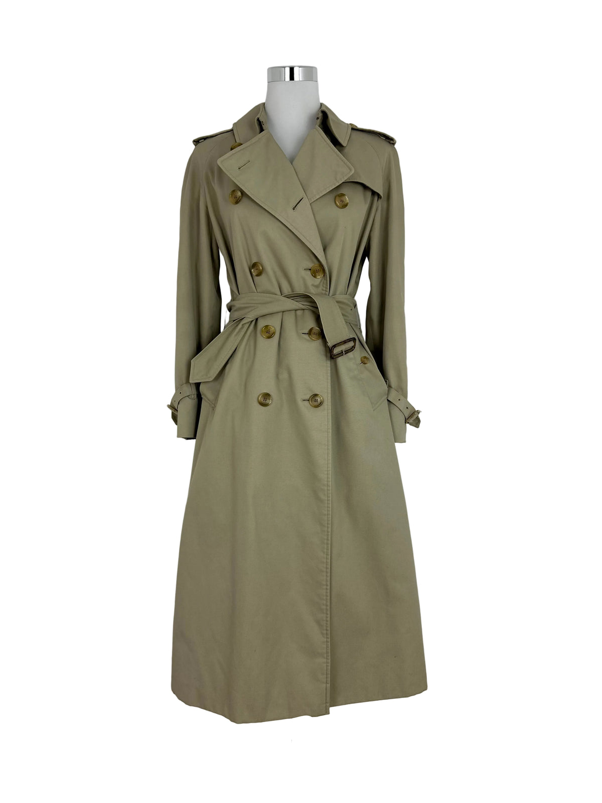 Vintage Burberry Trench Coat Beige Size 10 S