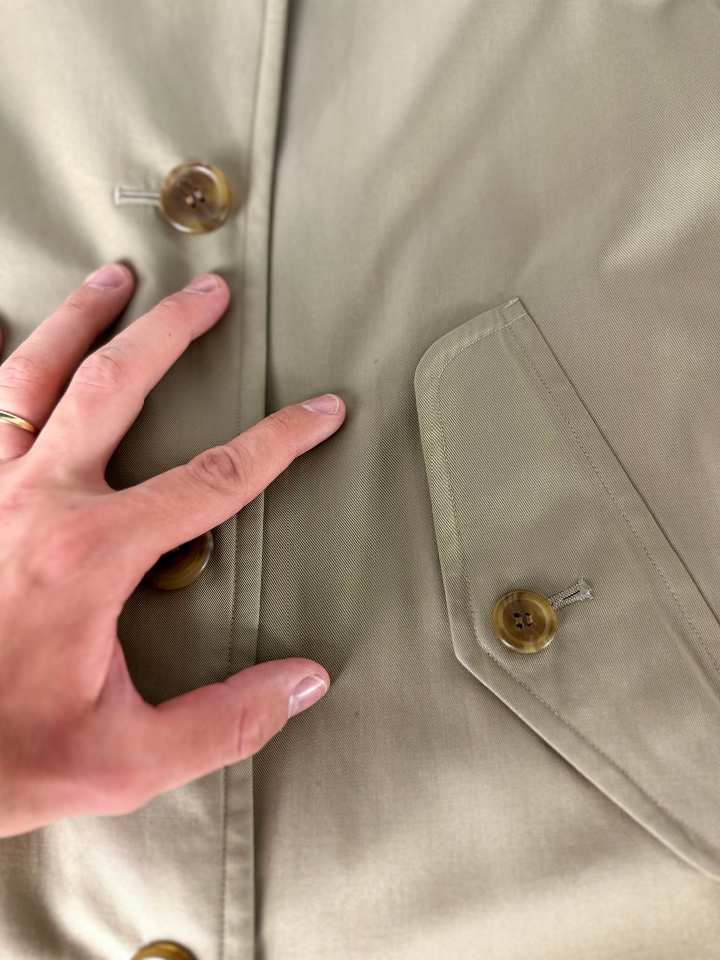 Vintage Burberry Trench Coat Size 10 S With Lining