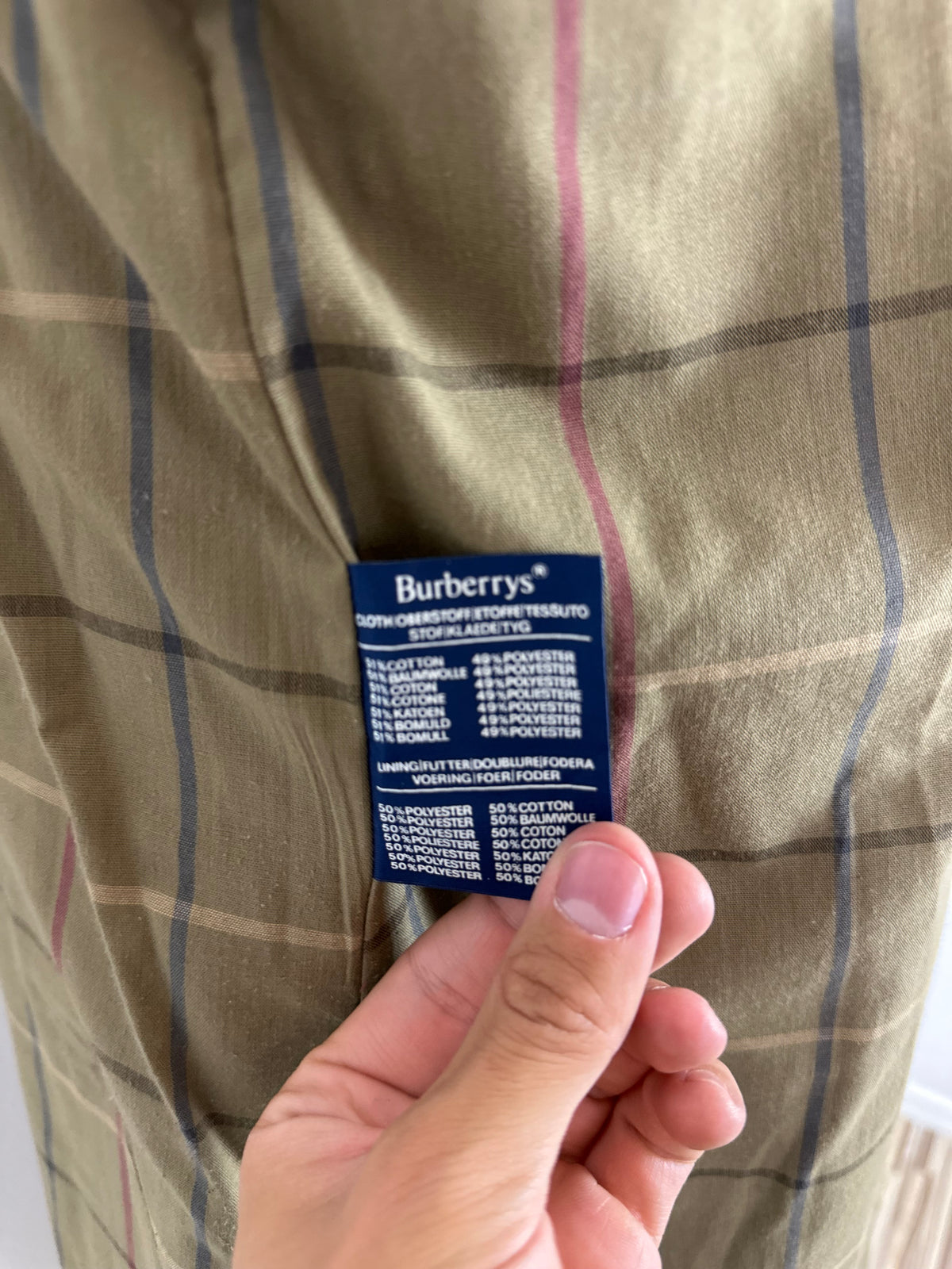 Vintage Burberry Trench Coat Creme Size 10 S