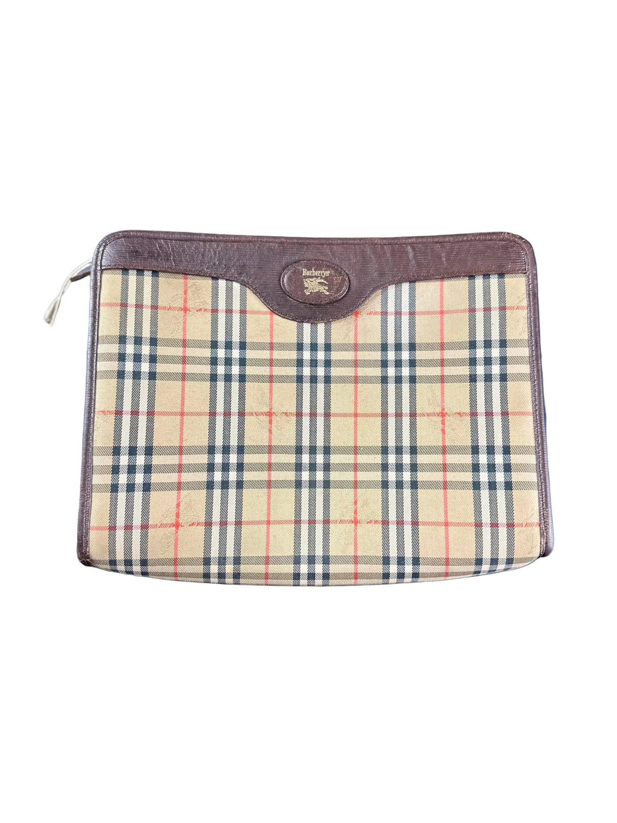 Vintage Burberry Haymarket Check Clutch
